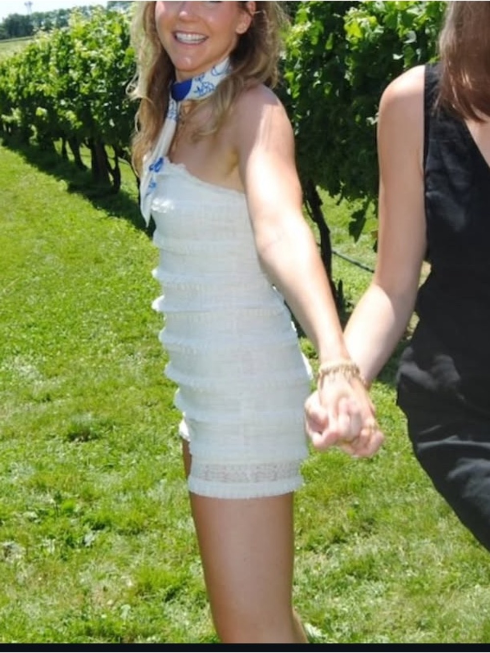 Strapless White Lace Romper